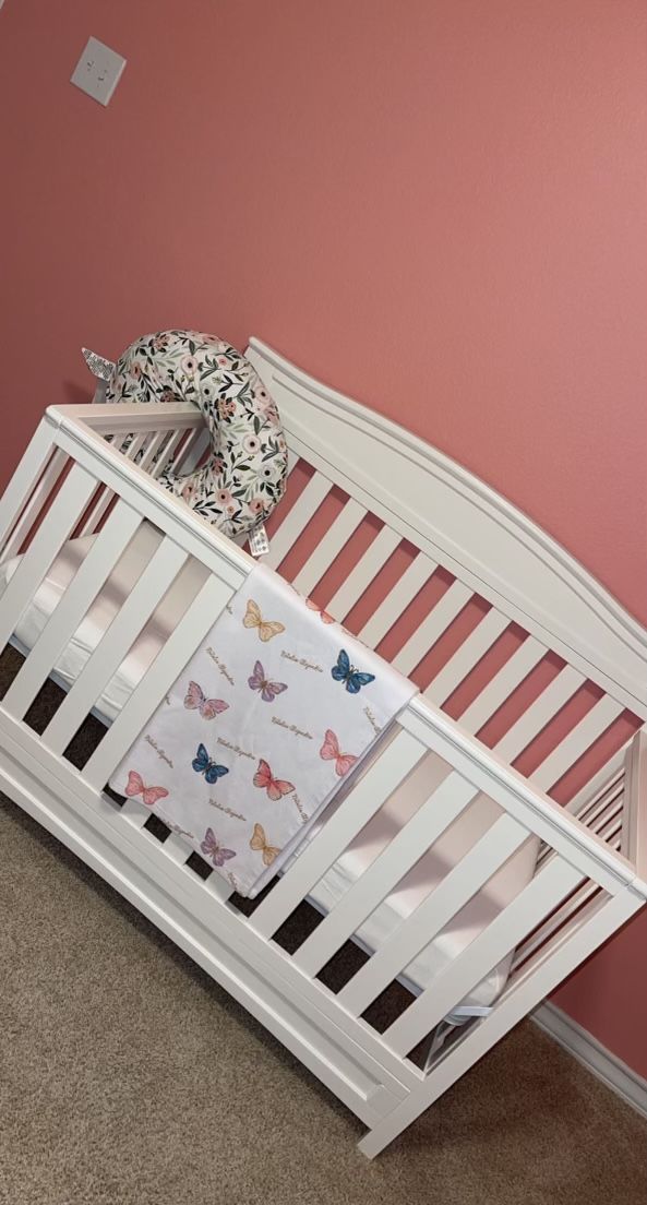 Customer photo review of Butterflies personalized baby girl blanket rainbow