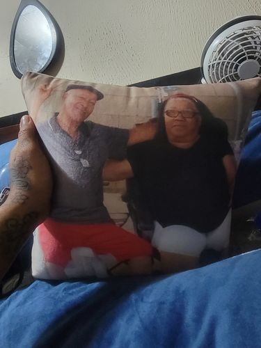 Customer photo review of Create A Custom Anything Pillow