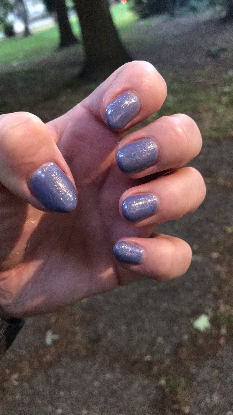 Customer photo review of Semilac 379 Shimmer Stone Saphire UV Gel Polish 7ml