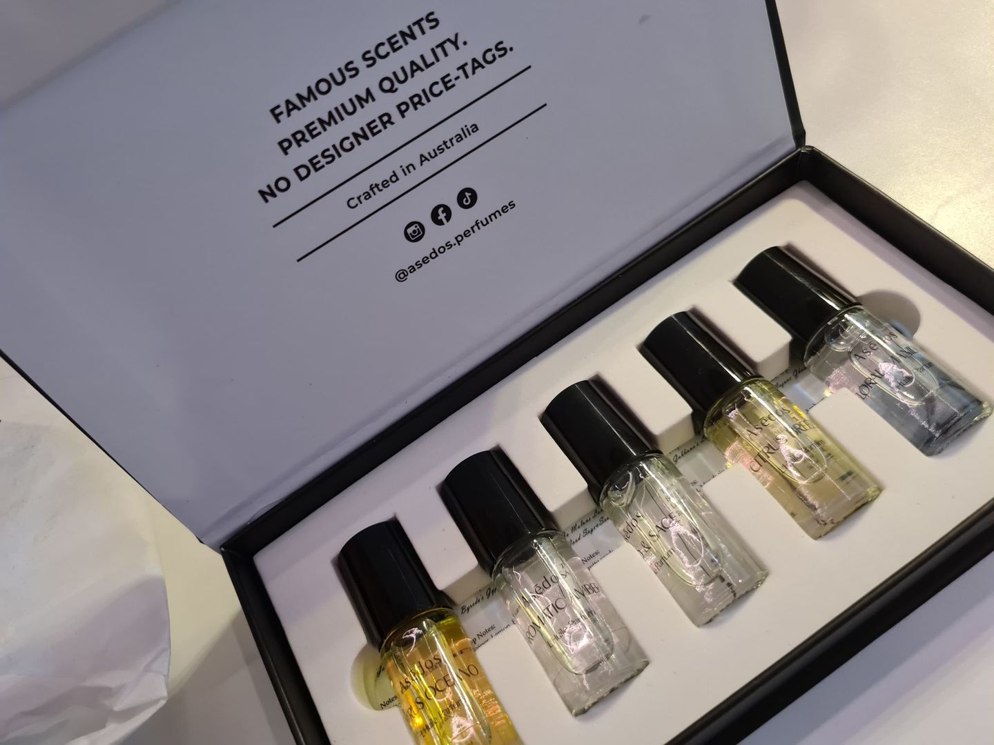 Customer photo review of Asēdos Perfume Oil Collection - Fresh