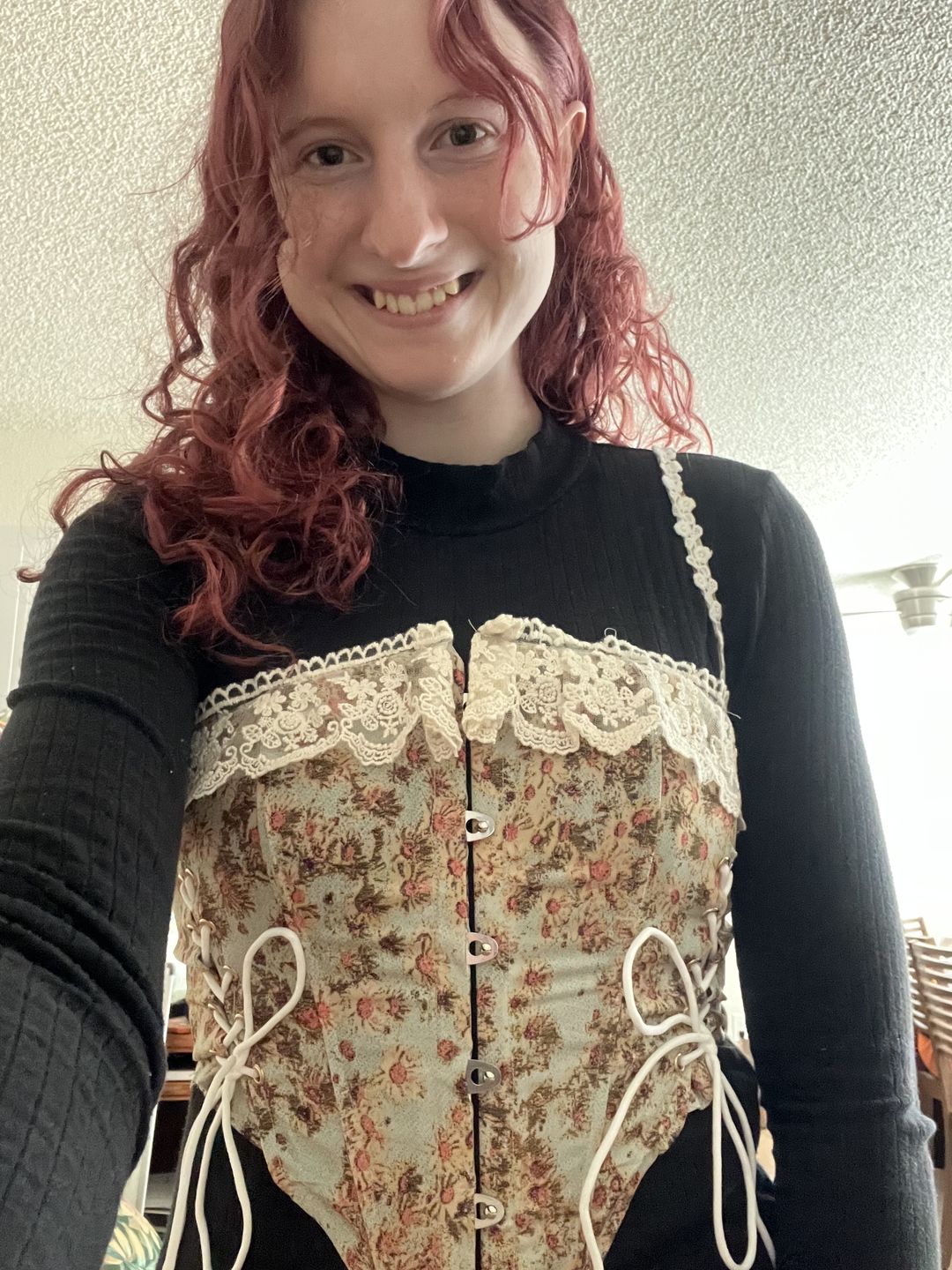 Customer photo review of Van Gogh sunflowers inspired corset