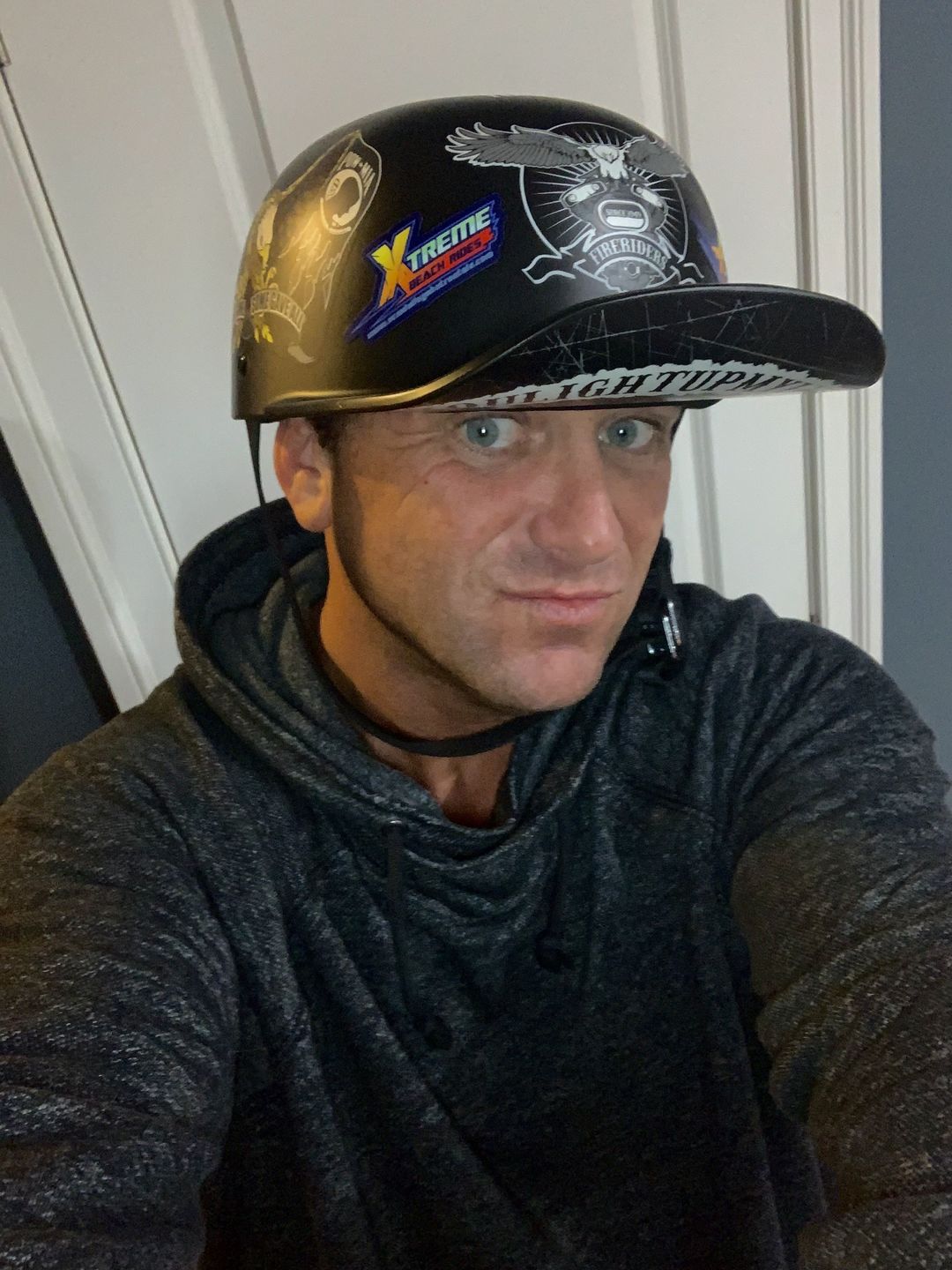Customer photo review of Premium Baseball Cap Motorcycle Helmet