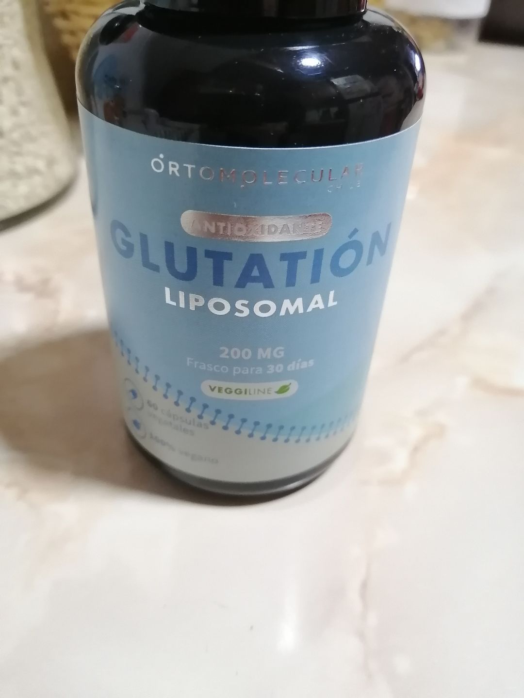 Customer photo review of Glutatión liposomal 200 mg-60 cáps