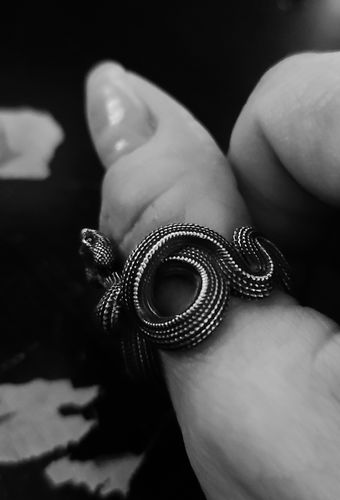 Customer photo review of Silver Snake Ring
