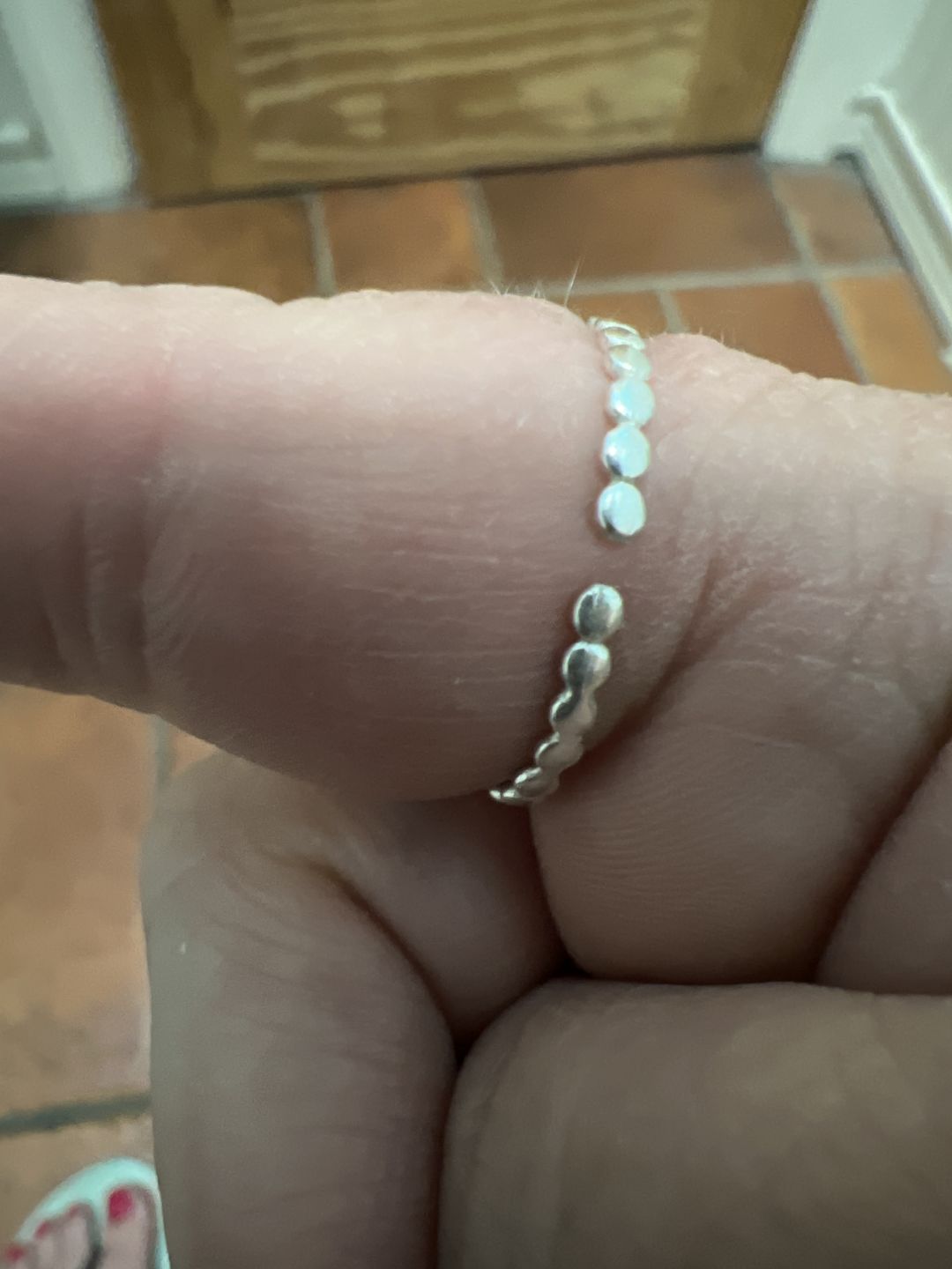 Customer photo review of Aquamarine Stacking Ring Set Sterling Silver