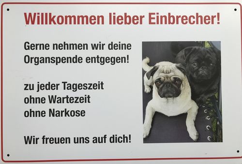 Customer photo review of Personalisierbares -Foto- Schild "Einbrecher"