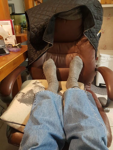 Customer photo review of J.B. Field's Thermal Heavy Wool Winter Boot Sock - CLEARANCE