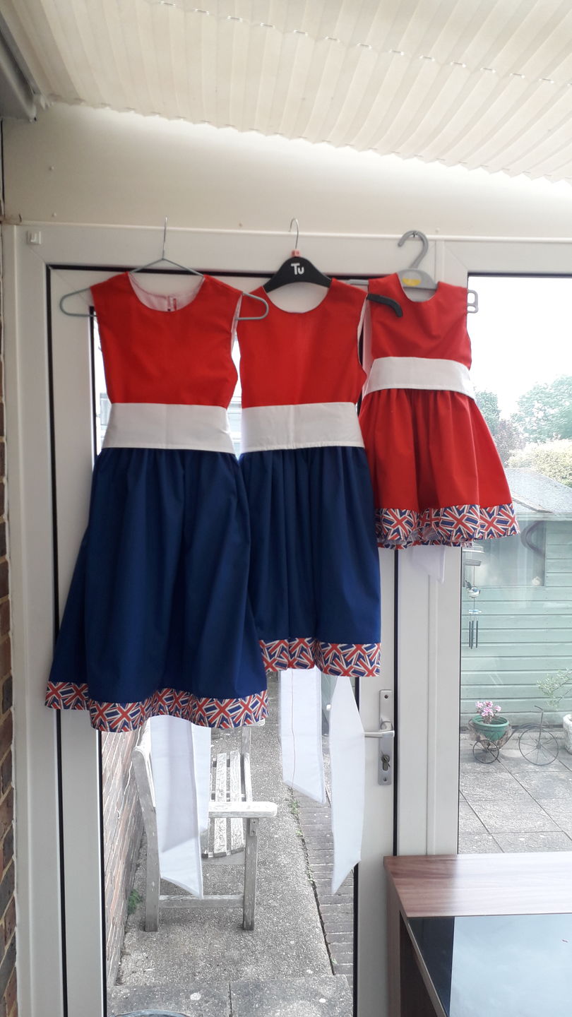 Customer photo review of Diagonal Union Jack Cotton Fabric