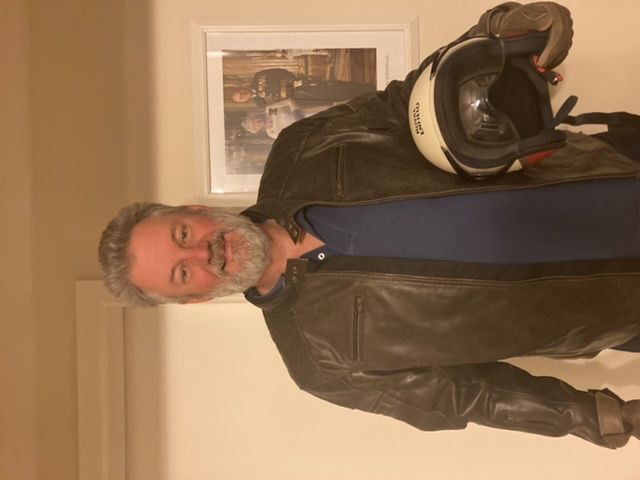 Customer photo review of 'ol Bobber' | Classic Leather Motorbike Jacket | Distressed Charcoal Brown Full Grain Leather