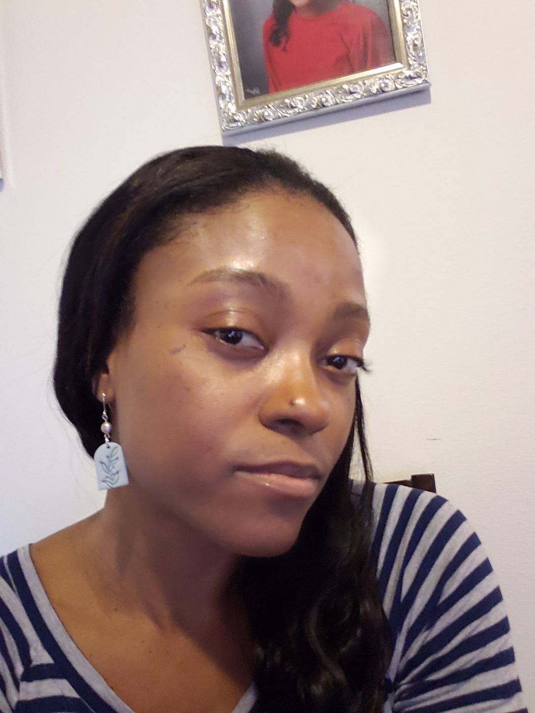Customer photo review of Body Wave Texture Human Hair U Part Wig AU04
