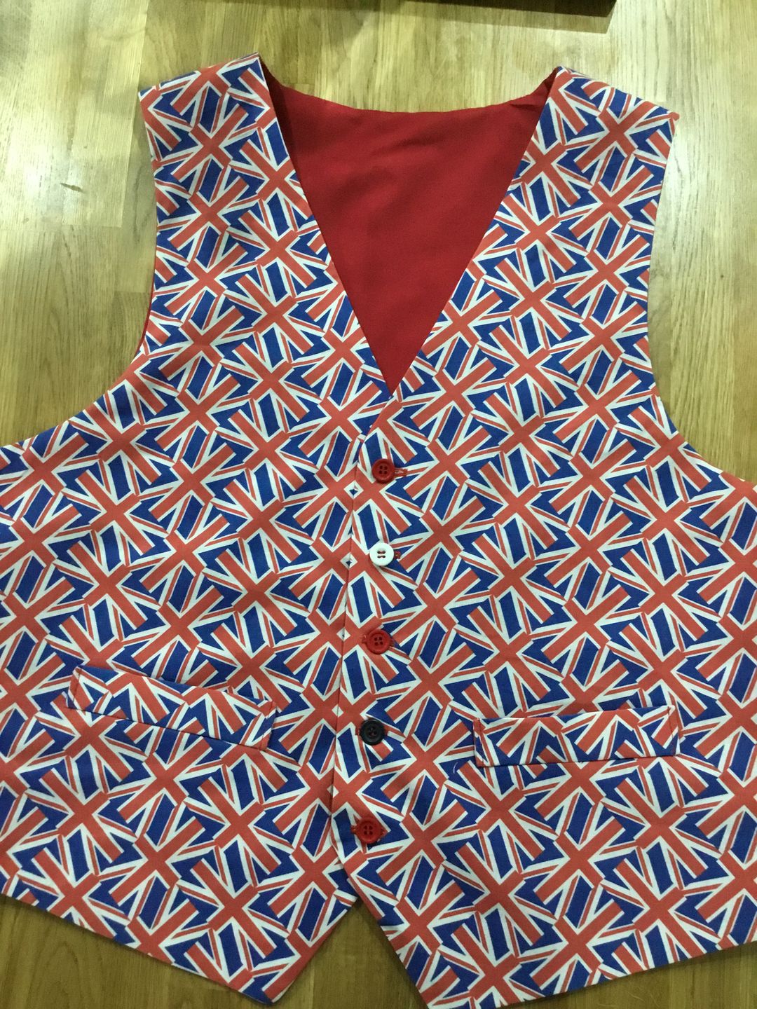 Customer photo review of Diagonal Union Jack Cotton Fabric