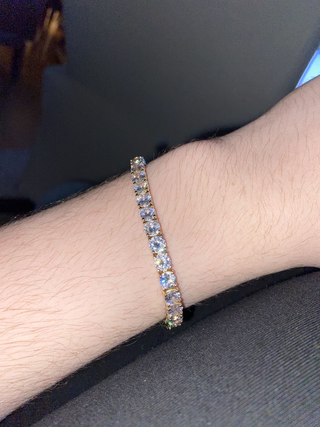 Customer photo review of TENNISBOY. - 5MM 18K GOLD