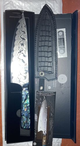 Customer photo review of Cuchillo Chef Acero Damasco - Colección Abulón