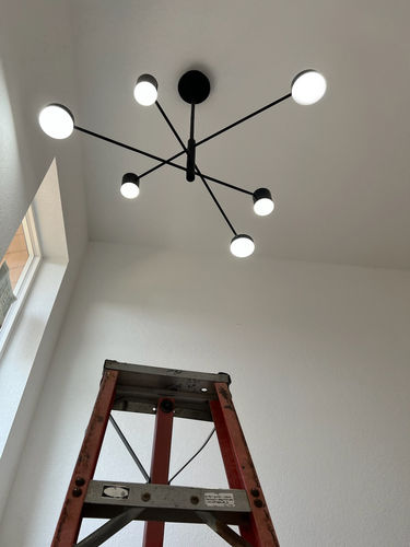 Customer photo review of Mid-Century Modern LED Kitchen Linear Chandelier