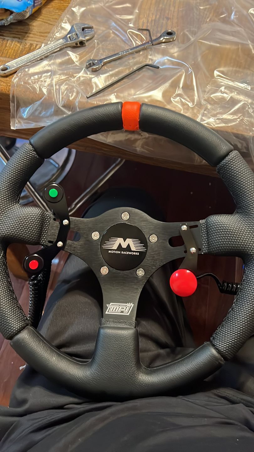 Customer photo review of Motion Raceworks Momentary Small Push Button w/6' Wound Cord (Red or Green)