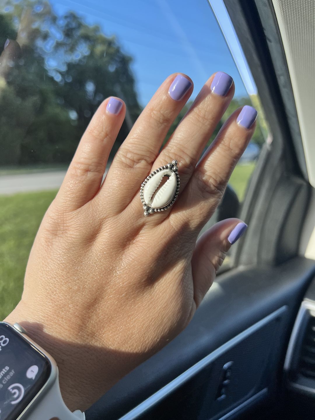 Customer photo review of Cowrie Shell Boho Ring Sterling Silver