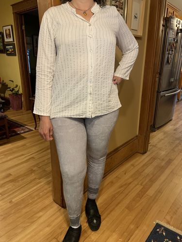 Customer photo review of Grey Paisley Denim Legging