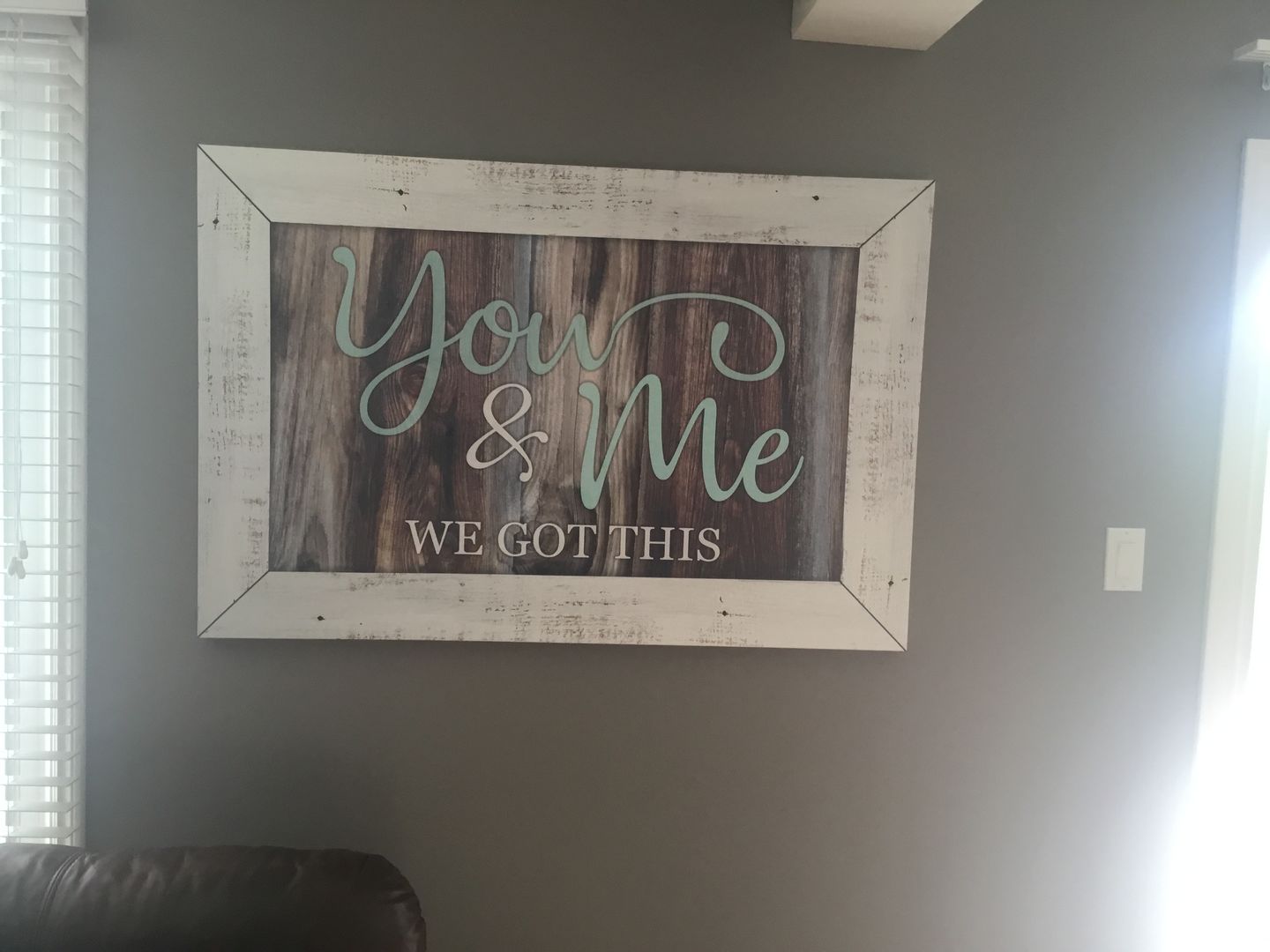 Customer photo review of "You And Me, We Got This" Premium Canvas
