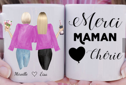Customer photo review of Mère et fille - Mug personnalisé