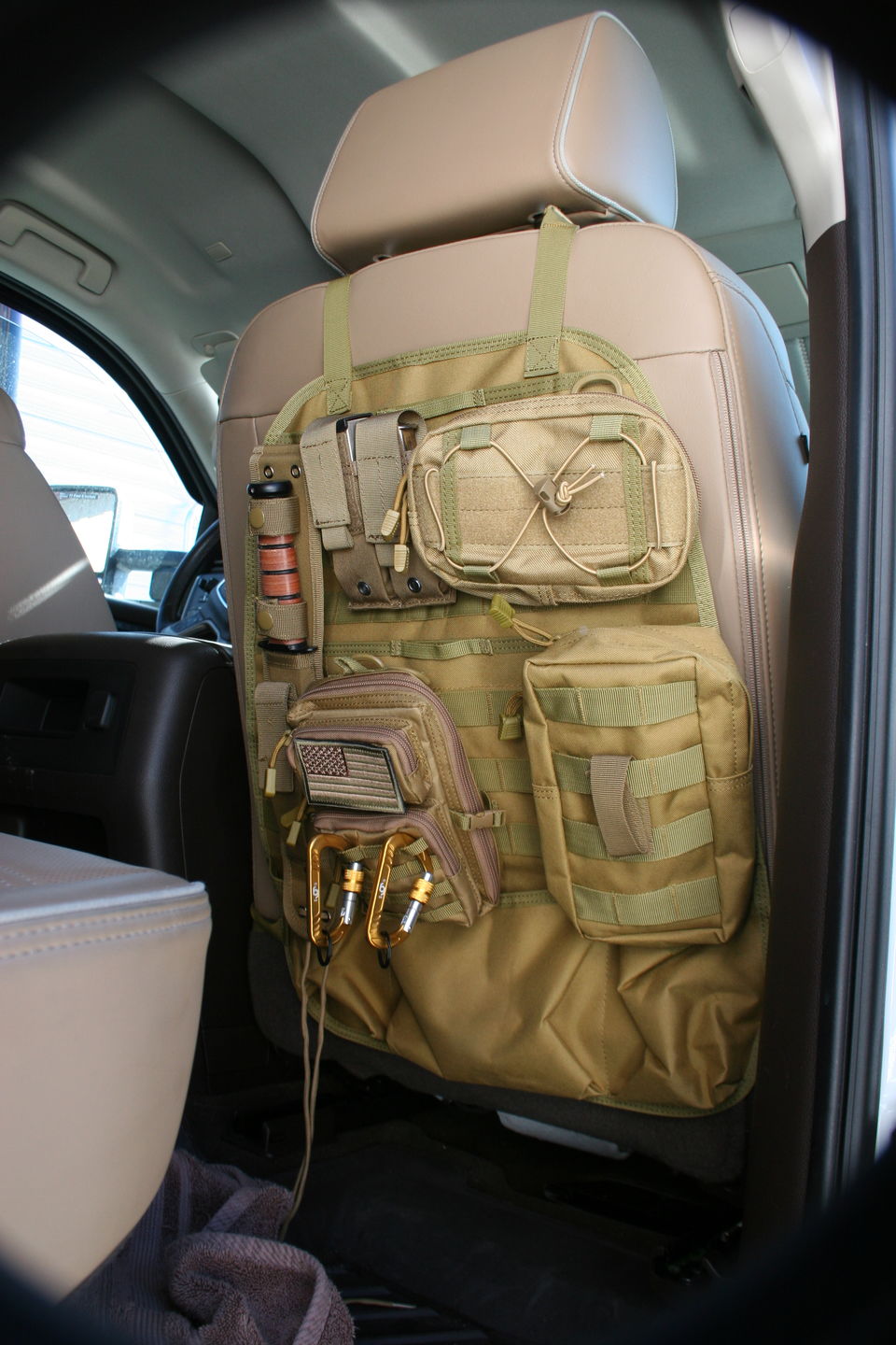 Customer photo review of Tactical MOLLE Seat Organizer v2