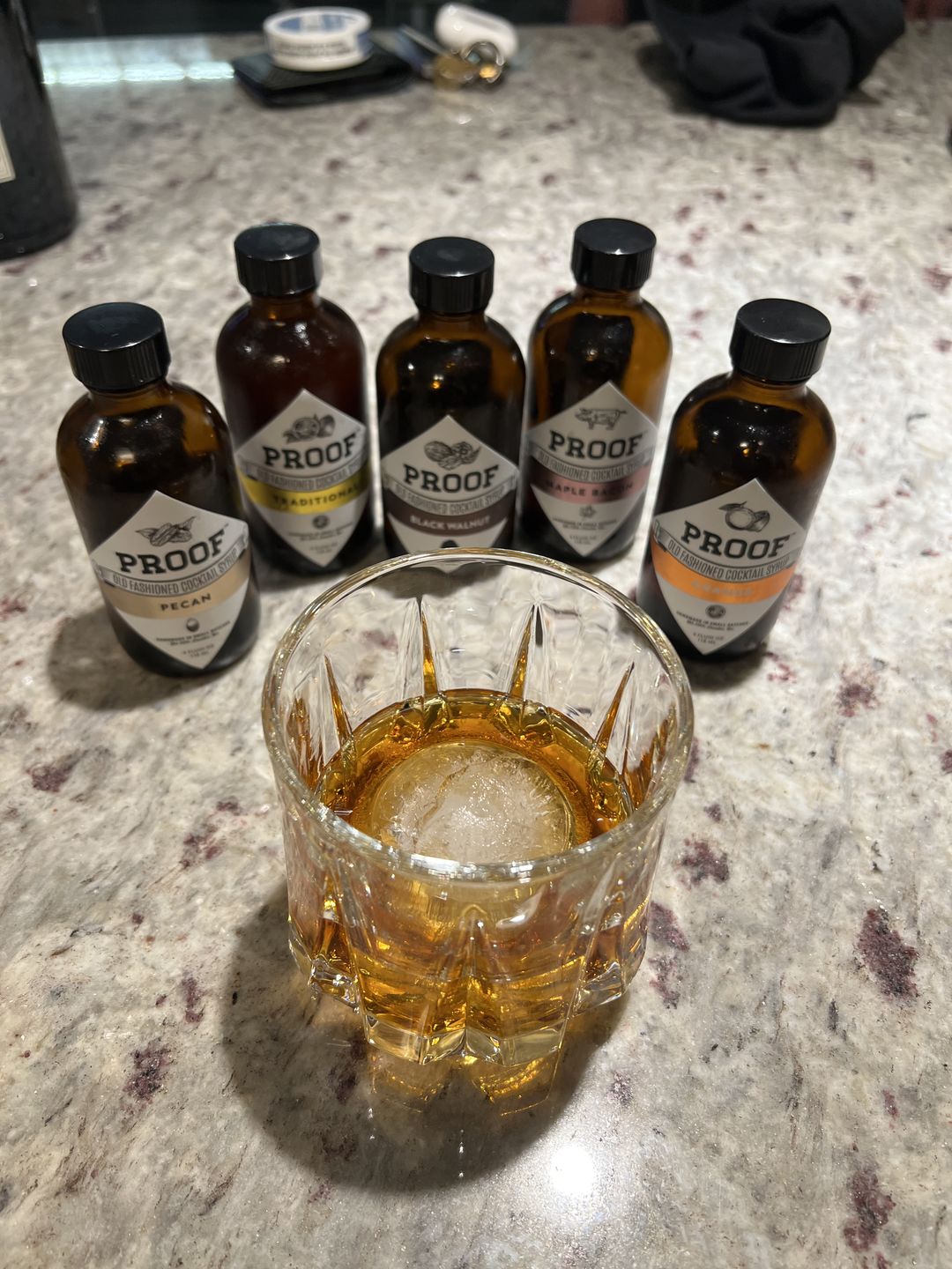 Customer photo review of Old Fashioned Cocktail Syrup Mini Set