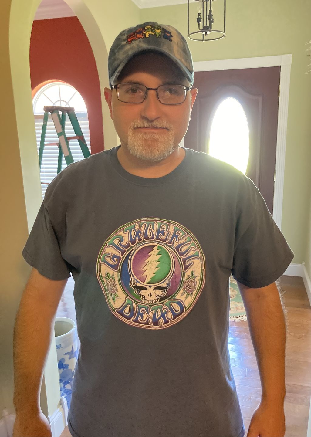 Customer photo review of Grateful Dead Batik Steal Your Face T Shirt