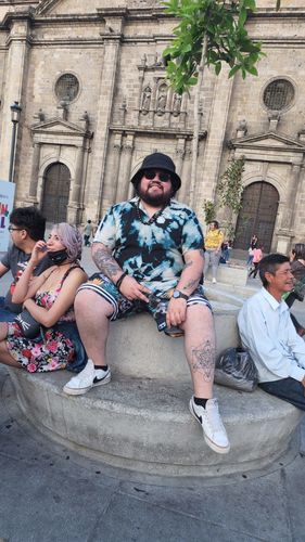 Customer photo review of Big Black Bucket Hat