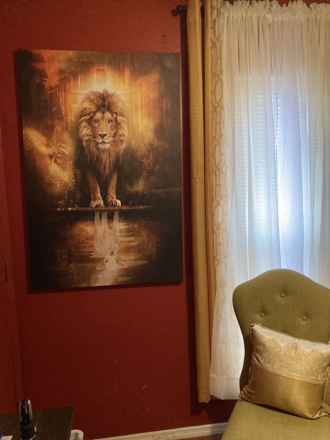 Customer photo review of Lion and Lamb Canvas Wall Art, Lion and Lamb Picture
