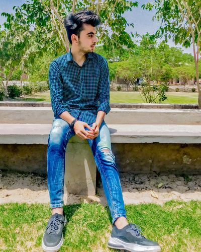 Customer photo review of Stretchable Skinny Jeans (Powder Blue)