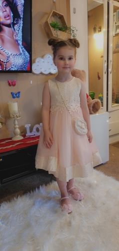 Customer photo review of Two-piece Puffy Long-sleeved Princess Dress With Bag