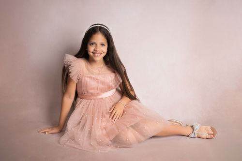 Customer photo review of Lovely Lace Flower Girl Bow Fluffy Dress