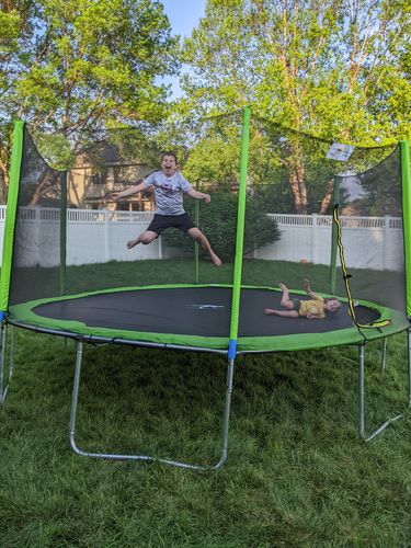 Customer photo review of 1500lbs 15FT Round Trampoline for Adults&Kids