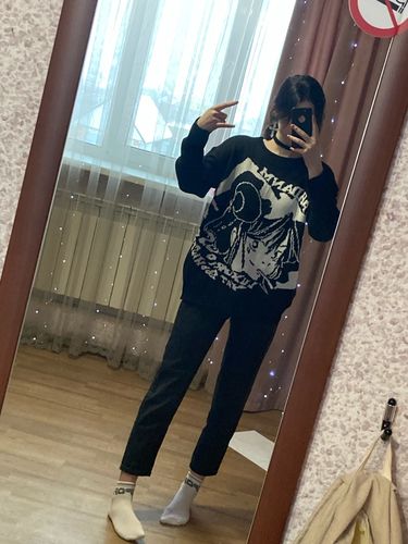 Customer photo review of Harajuku Style Moon Girl Anime Knit Sweater