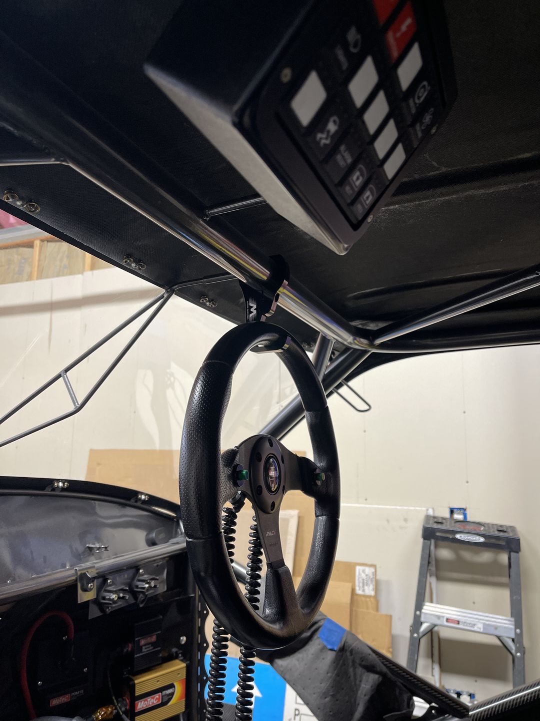 Customer photo review of Billet High Clearance Roll Bar Helmet / Steering Wheel Hook 1.625" 43-10001
