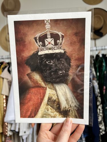 Customer photo review of The King - Custom Vintage Pet Portrait