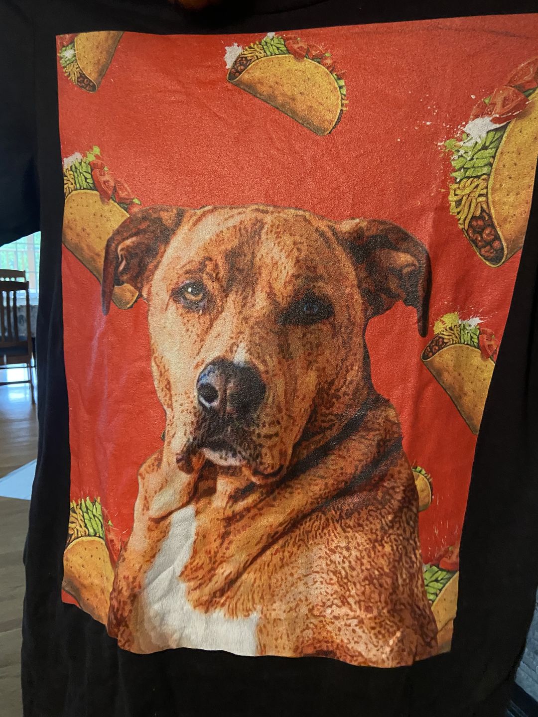 Customer photo review of Custom Pet Art Mens Crew Neck T-shirt