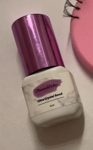 Customer photo review of EYELASH EXTENSION GLUE: THOUSANDLASHES’ ULTRA CRYSTAL BOND