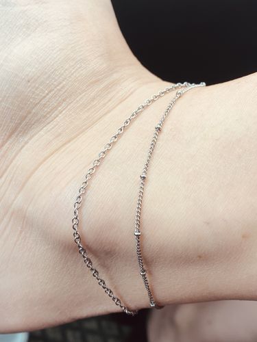Customer photo review of Bondi Anklet - Silver