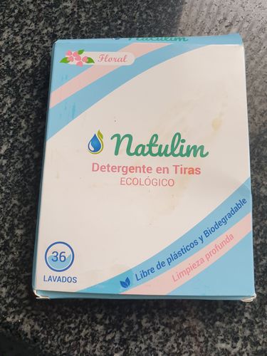 Customer photo review of Eco-Tiras de Detergente 40 lavados Natulim