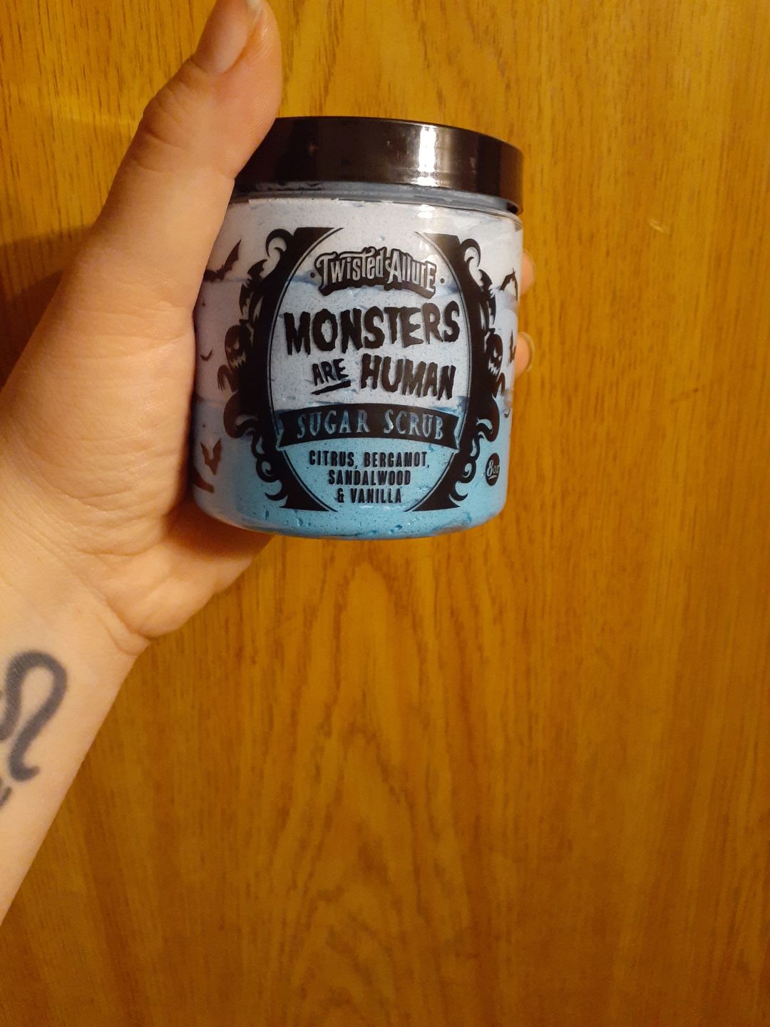Customer photo review of Monsters are Human Sugar Scrub