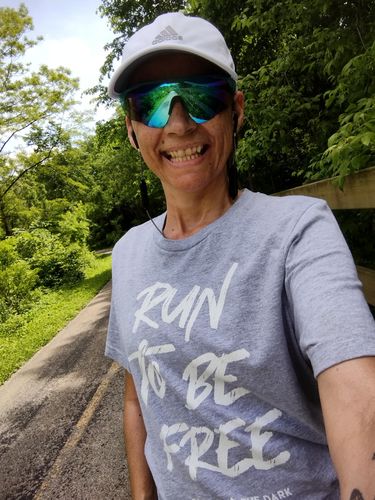 Customer photo review of Run to be free Women's Tee