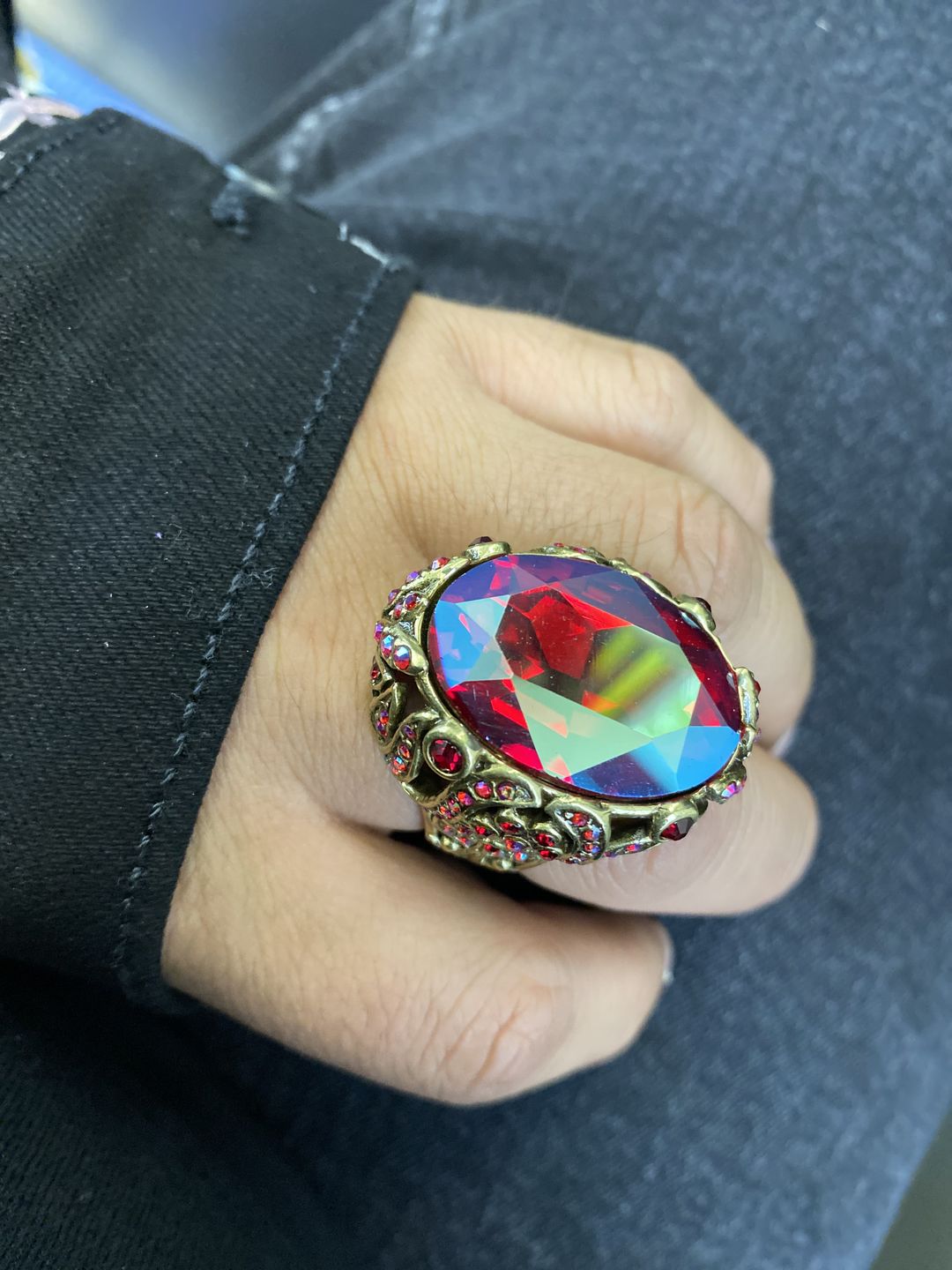 Customer photo review of Heidi Daus® "Dare to Wear" Crystal Statement Ring