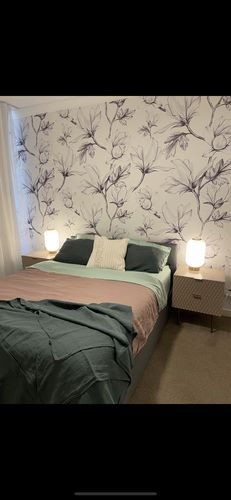 Customer photo review of Magnolia Sketch Wallpaper