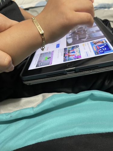 Customer photo review of *NEW* 14K Baby Bracelet  👶🏼 For Engraving 👦🏼 👧 JTJ™