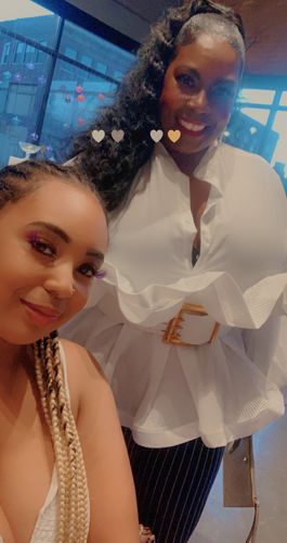 Customer photo review of Solid Color Feminine Ruffle Blouse