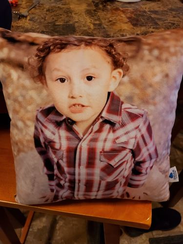 Customer photo review of Create A Custom Anything Pillow