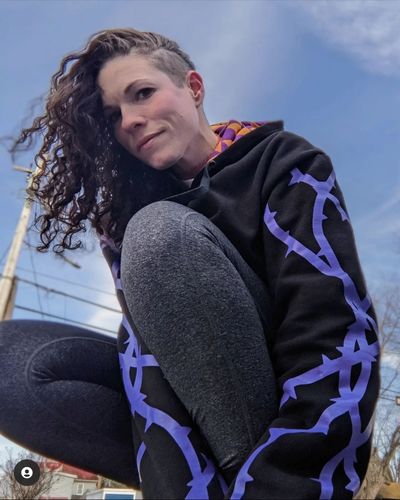 Customer photo review of Purple Vine Hoodie