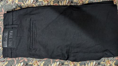 Customer photo review of Slim-fit Black Formal Jeans