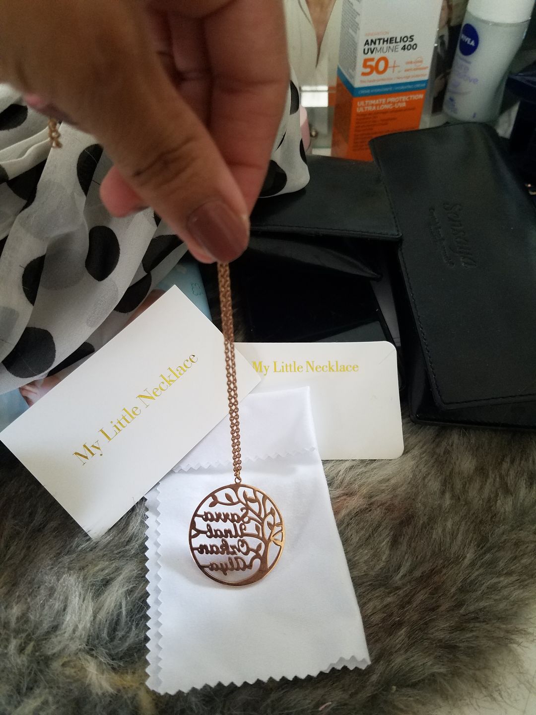 Customer photo review of [NOUVEAU] Collier Prénom Arbre Généalogique