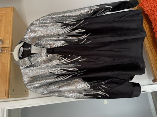 Customer photo review of Embroidered Sequin Shirt